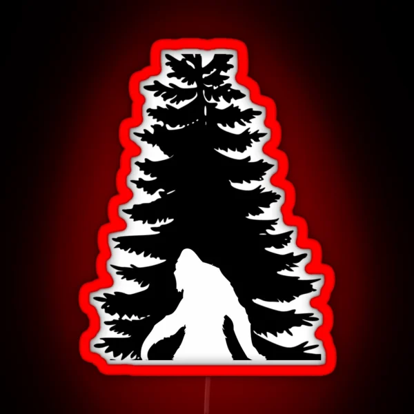 Hiding Bigfoot RGB Neon Sign