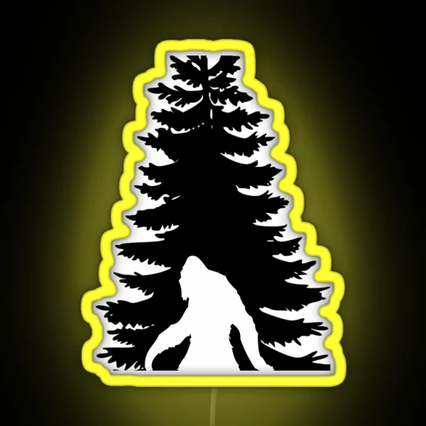Hiding Bigfoot RGB Neon Sign