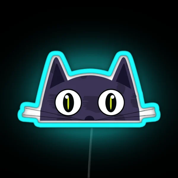 Hiding Cat RGB Neon Sign