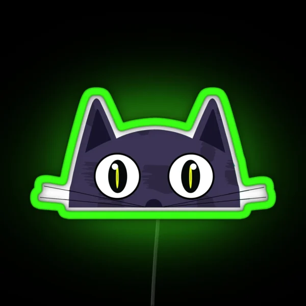 Hiding Cat RGB Neon Sign