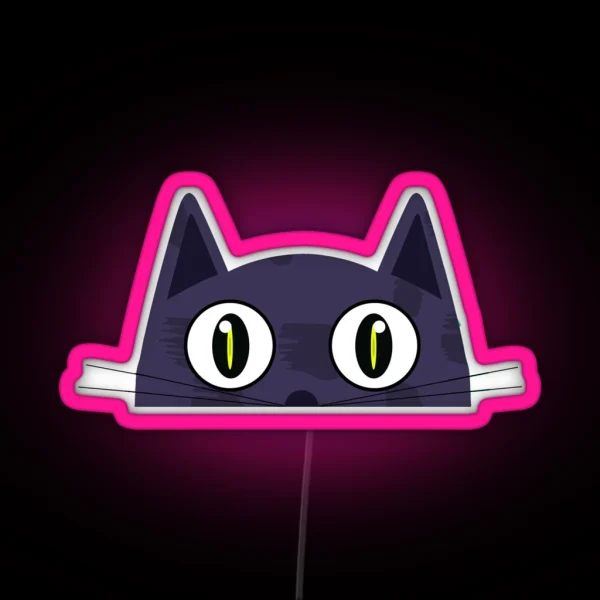 Hiding Cat RGB Neon Sign