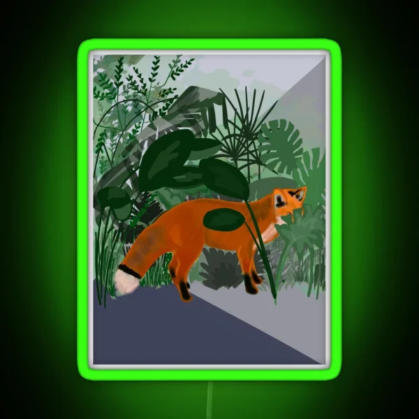 Hiding Fox RGB Neon Sign