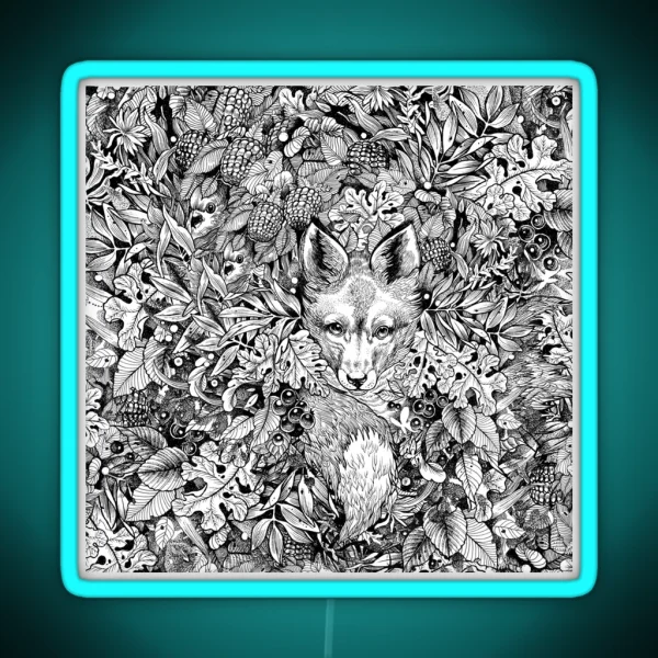 Hiding Fox RGB Neon Sign