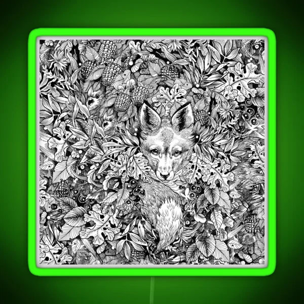 Hiding Fox RGB Neon Sign