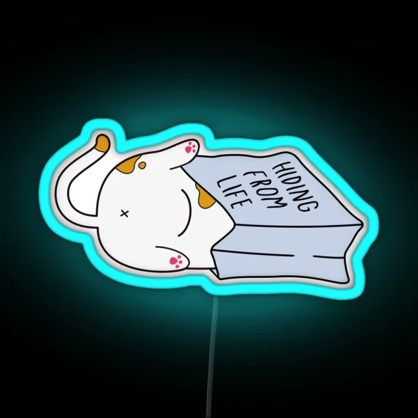 Hiding From Life Vinyl RGB Neon Sign
