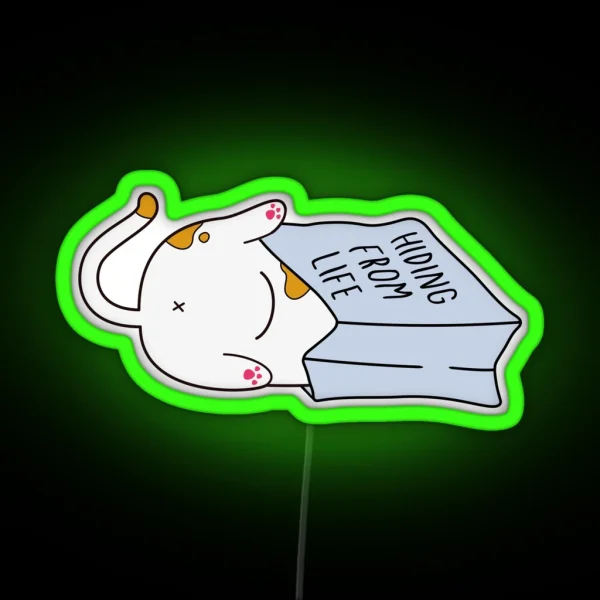 Hiding From Life Vinyl RGB Neon Sign