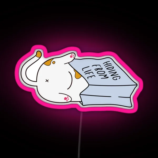 Hiding From Life Vinyl RGB Neon Sign