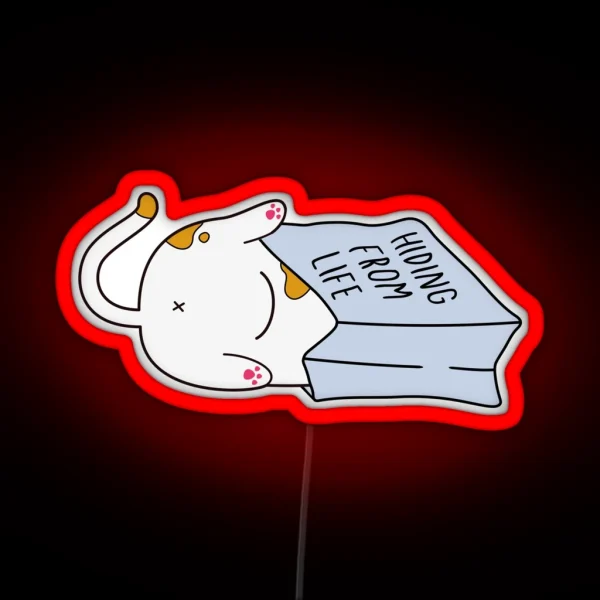 Hiding From Life Vinyl RGB Neon Sign