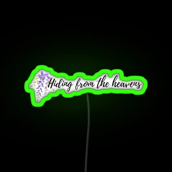 Hiding From The Heavens Queen Charlotte Bridgerton RGB Neon Sign
