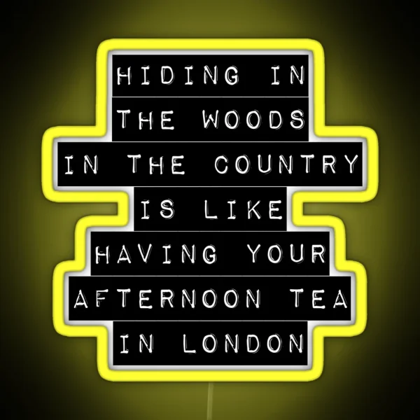 Hiding In The Woods Label RGB Neon Sign