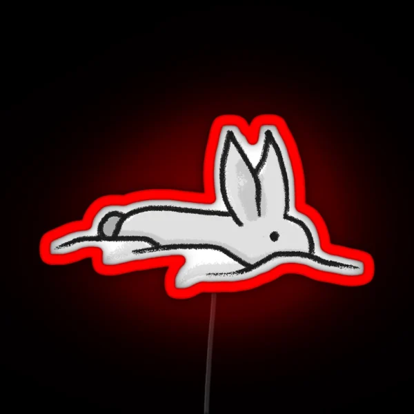 Hiding Little Bunny RGB Neon Sign