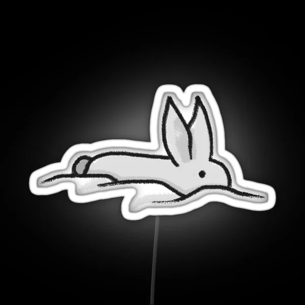 Hiding Little Bunny RGB Neon Sign