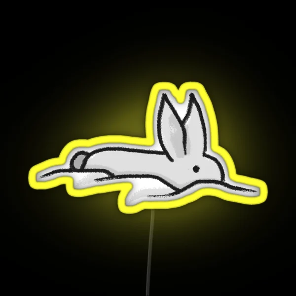 Hiding Little Bunny RGB Neon Sign
