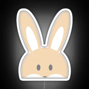 Hiding Rabbit Design RGB Neon Sign
