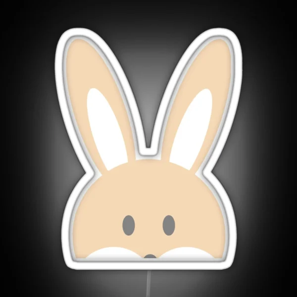 Hiding Rabbit Design RGB Neon Sign
