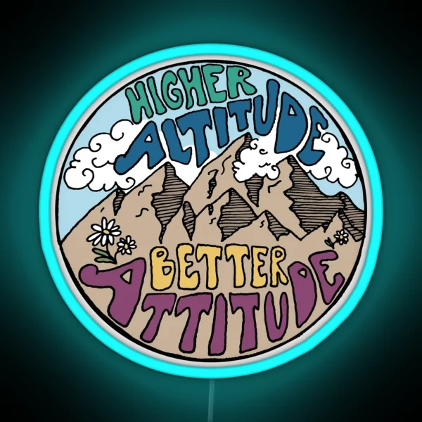 High Altitude RGB Neon Sign