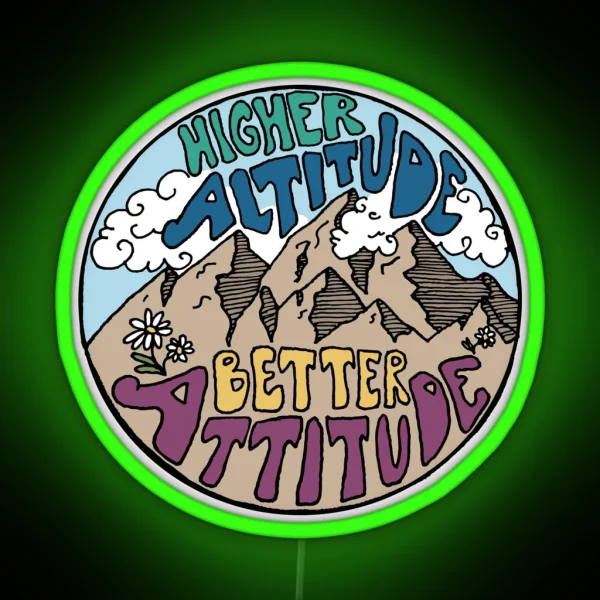 High Altitude RGB Neon Sign