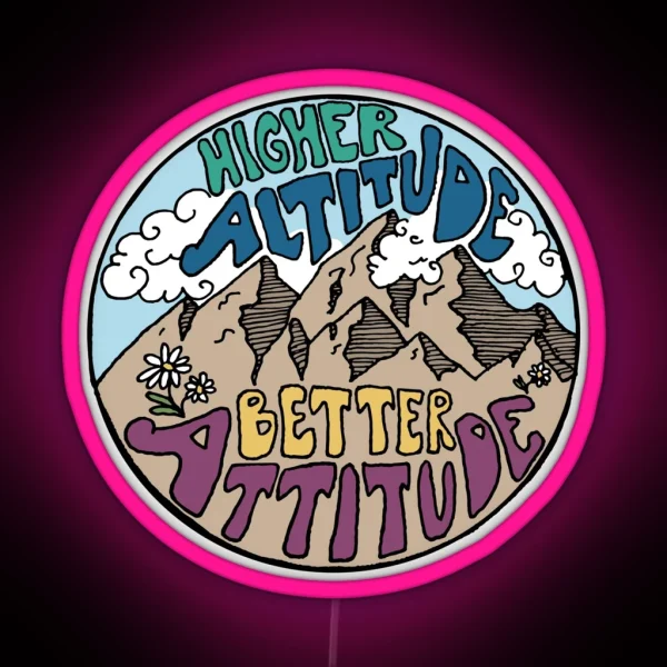 High Altitude RGB Neon Sign