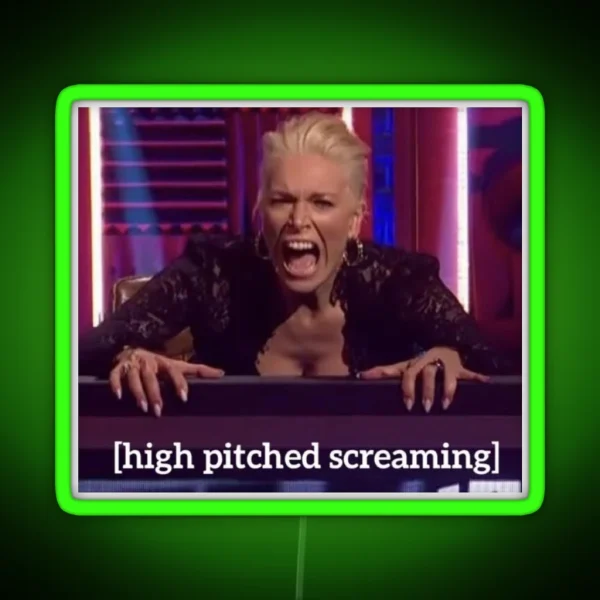High Pitched Screaming RGB Neon Sign