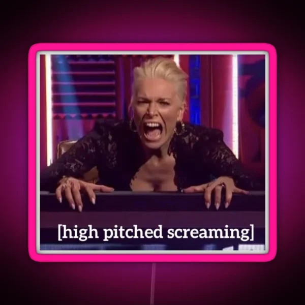 High Pitched Screaming RGB Neon Sign