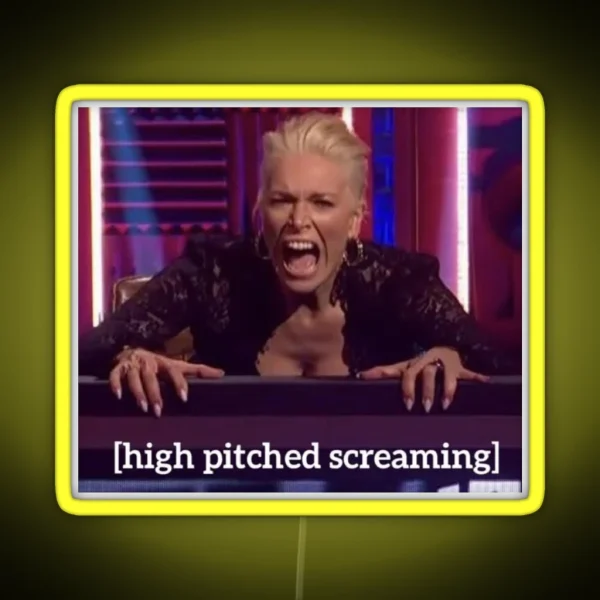 High Pitched Screaming RGB Neon Sign