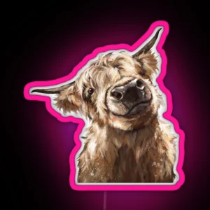 Highland Cow RGB Neon Sign