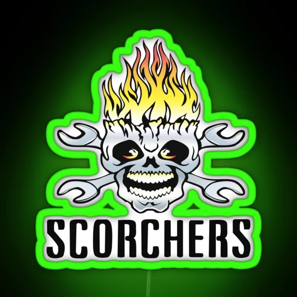 Highway 35 Scorchers Logo RGB Neon Sign
