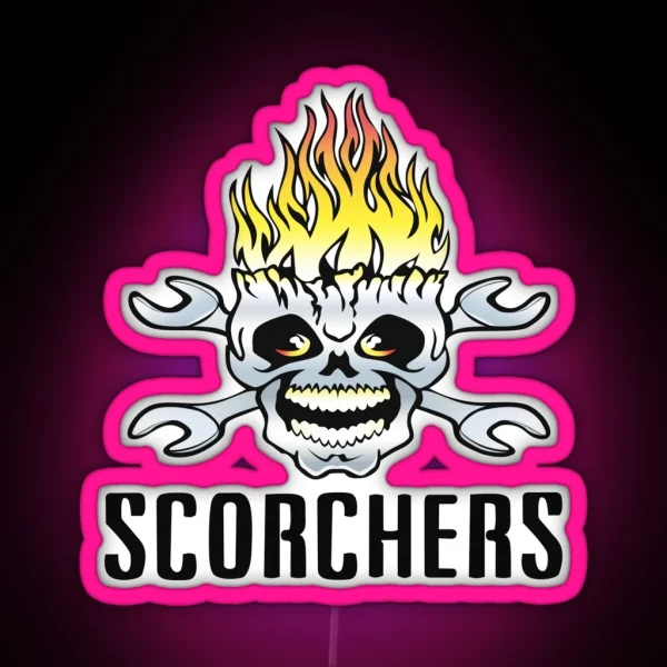 Highway 35 Scorchers Logo RGB Neon Sign