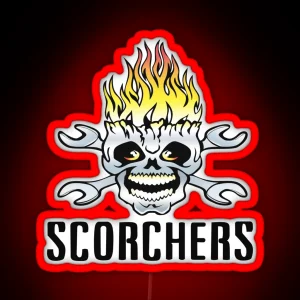 Highway 35 Scorchers Logo RGB Neon Sign