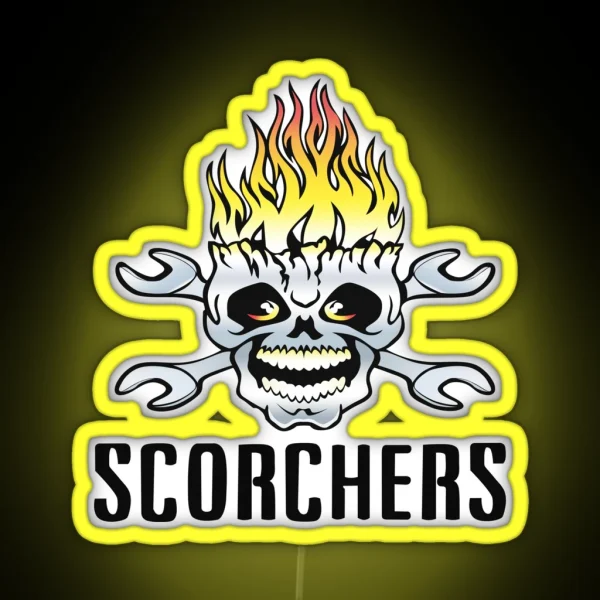 Highway 35 Scorchers Logo RGB Neon Sign