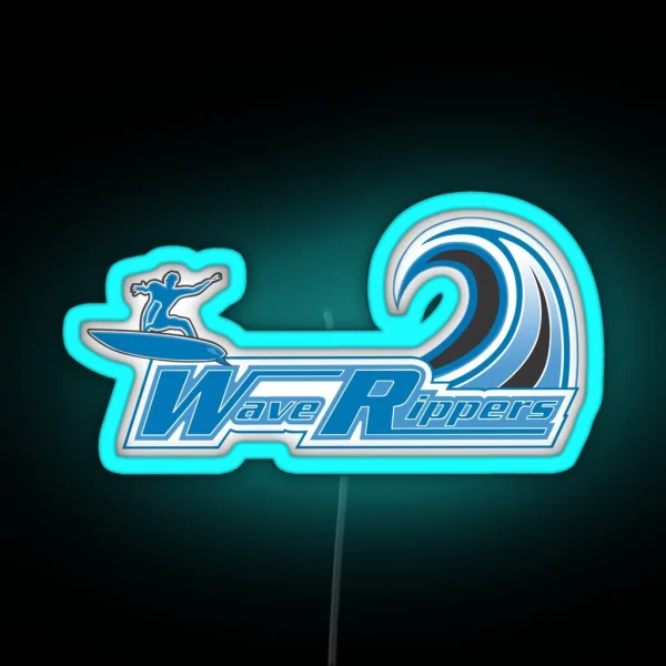 Highway 35 Wave Rippers Logo RGB Neon Sign