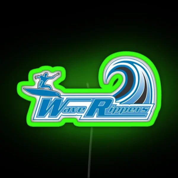 Highway 35 Wave Rippers Logo RGB Neon Sign