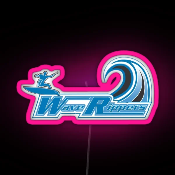 Highway 35 Wave Rippers Logo RGB Neon Sign