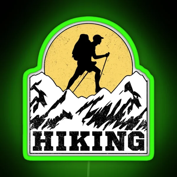 Hiking Adventure RGB Neon Sign