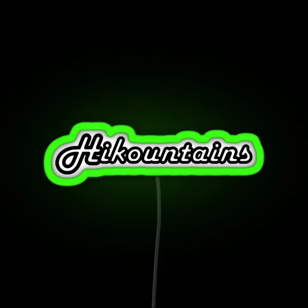 Hiking Mountains Outdoor Activity Adventure RGB Neon Sign