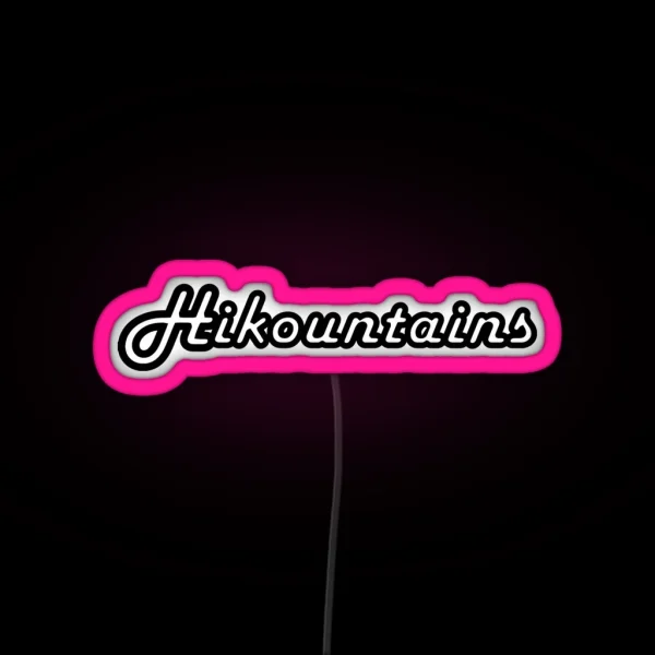 Hiking Mountains Outdoor Activity Adventure RGB Neon Sign