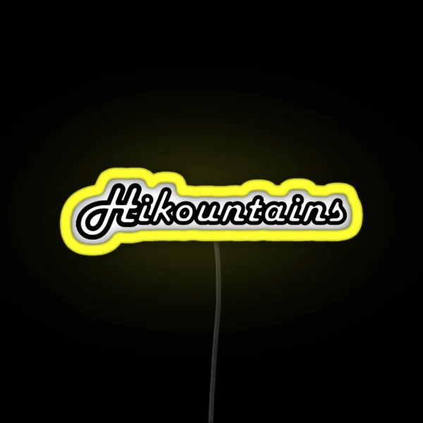 Hiking Mountains Outdoor Activity Adventure RGB Neon Sign
