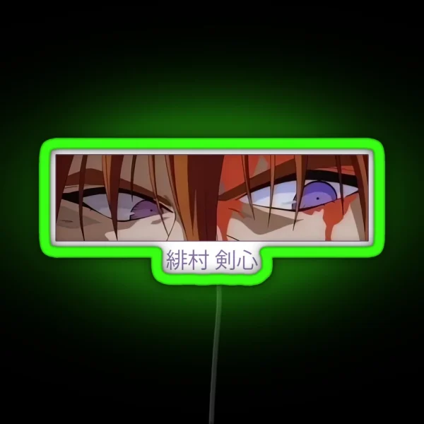 Himura Kenshin Eyes RGB Neon Sign