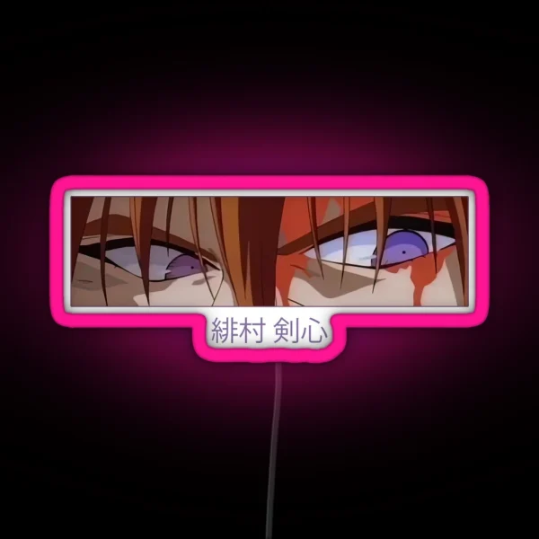 Himura Kenshin Eyes RGB Neon Sign