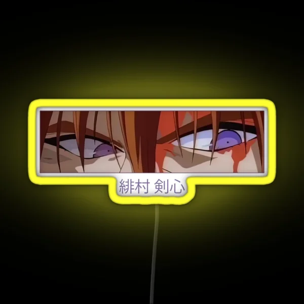 Himura Kenshin Eyes RGB Neon Sign