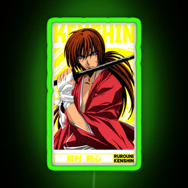 Himura Kenshin Rurouni Kenshin Anime RGB Neon Sign