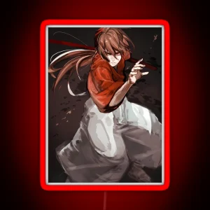 Himura Kenshin Rurouni Kenshin Drawing For Otaku RGB Neon Sign