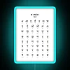 Hindi Alphabet Chart Hindi Varnamala Language Chart White RGB Neon Sign - Image 3
