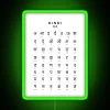 Hindi Alphabet Chart Hindi Varnamala Language Chart White RGB Neon Sign - Image 4