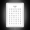 Hindi Alphabet Chart Hindi Varnamala Language Chart White RGB Neon Sign - Image 5