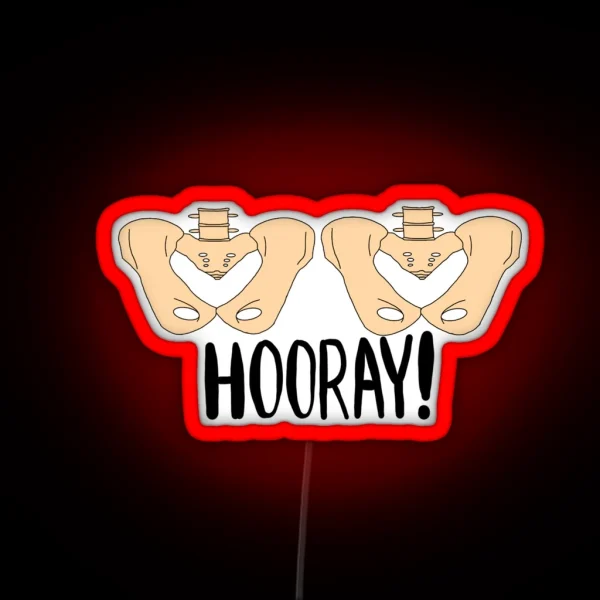 Hip Hip Hooray RGB Neon Sign