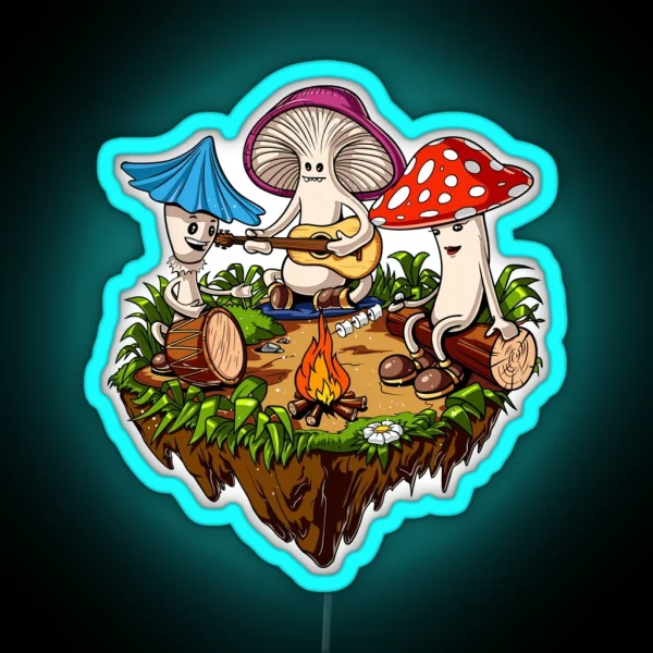 Hippie Magic Mushroom RGB Neon Sign