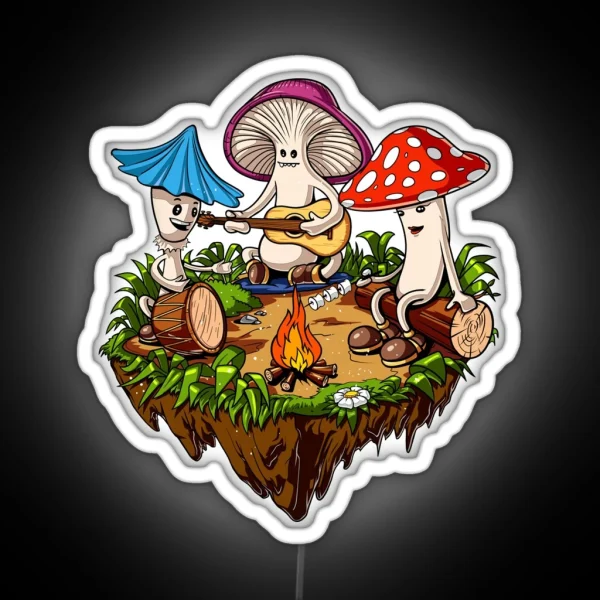 Hippie Magic Mushroom RGB Neon Sign