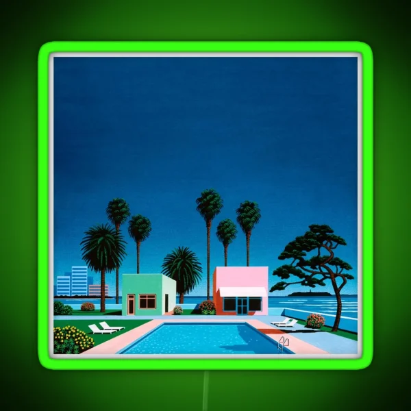 Hiroshi Nagai Vaporwave RGB Neon Sign