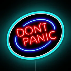 Hitchhiker S Guide Don T Panic Neon Sign RGB Neon Sign